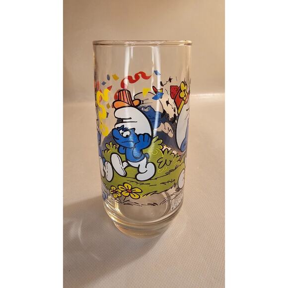 Vintage 1983 Smurfs Harmony Smurf Collectable Glass - Picture 4 of 5